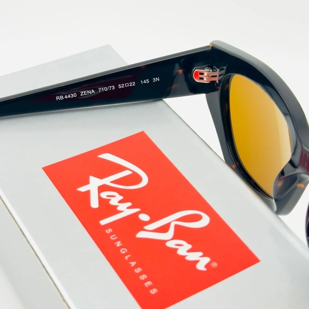 Ray-Ban Zena Bio-Based Women Sunglasses Polished Havana Frame with Brown Lenses - Picture 12 of 13
